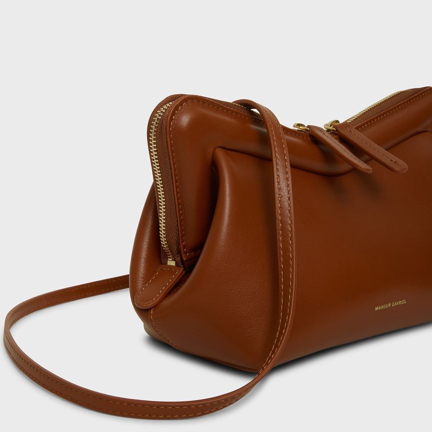 Women's Mansur Gavriel Mini M Frame Crossbody Bags Dark Brown | AU 4097XB